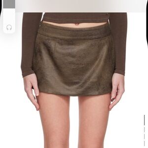 Kim Shui SEENSE EXCLUSIVE BROWN MINI SKIRT